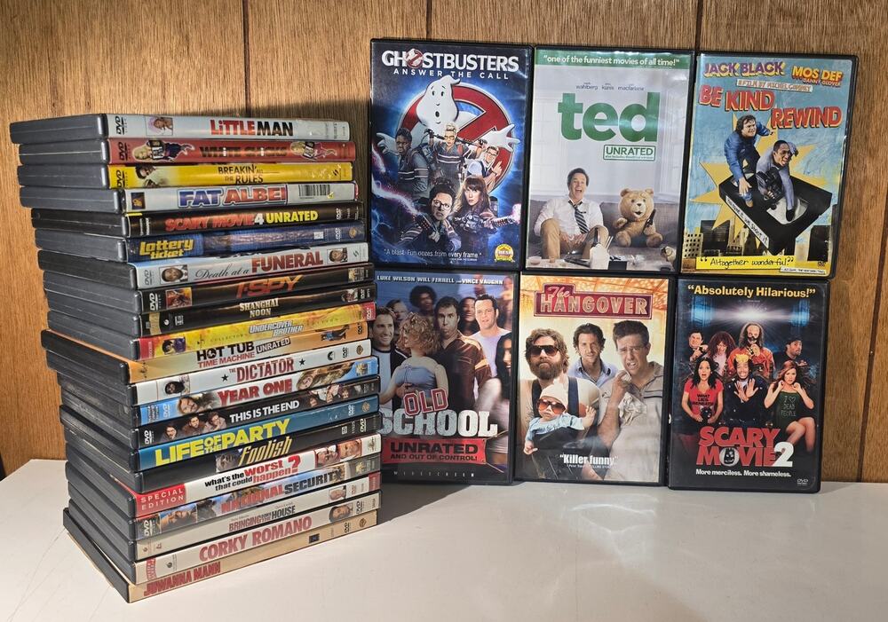 Comedy DVD Movie Lot 27 Disc Juwanna Mann White Chicks Ted Hangover Scary Movie